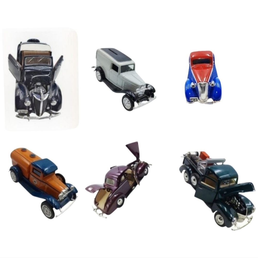 Diecast Vehicle Collection 1:24–1:25 | 6 Cars | 2 Coin Banks | Ford & Chevy